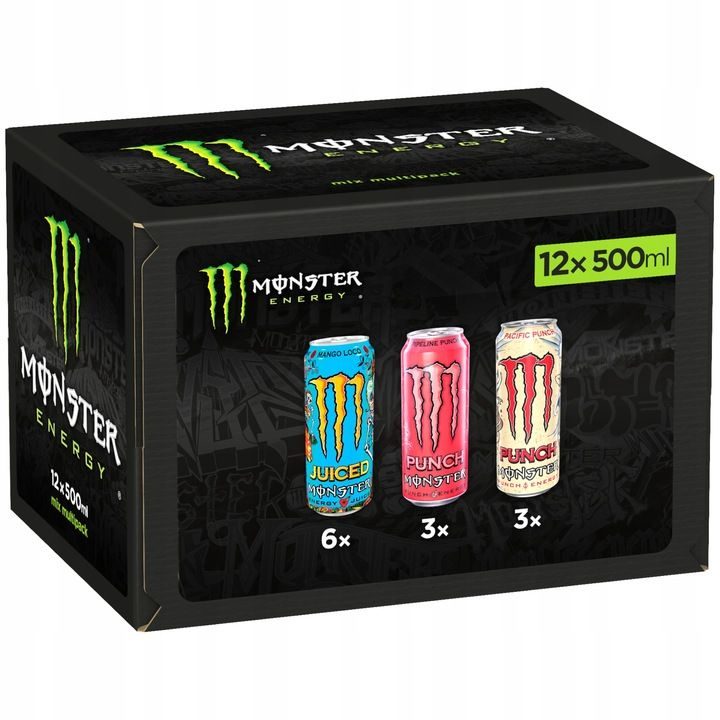 Monster Juice Punch Mix – Energiegetränk, 500 ml (12 Stück)