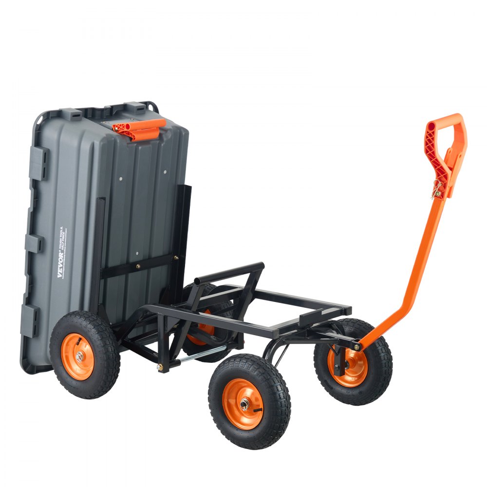 Transportwagen, Gartenwagen mit einfach zu montierendem Stahlrahmen, Gartenwagen mit umwandelbarem 2-in-1-Griff, Mehrzweck-Schubkarre mit 680 Tragfähigkeitssatz, ca. 33 cm Reifen Transportwagen, Gartenwagen mit einfach zu montierendem Stahlrahmen, Gartenwagen mit umwandelbarem 2-in-1-Griff, Mehrzweck-Schubkarre mit 680 Tragfähigkeitssatz, ca. 33 cm Reifen