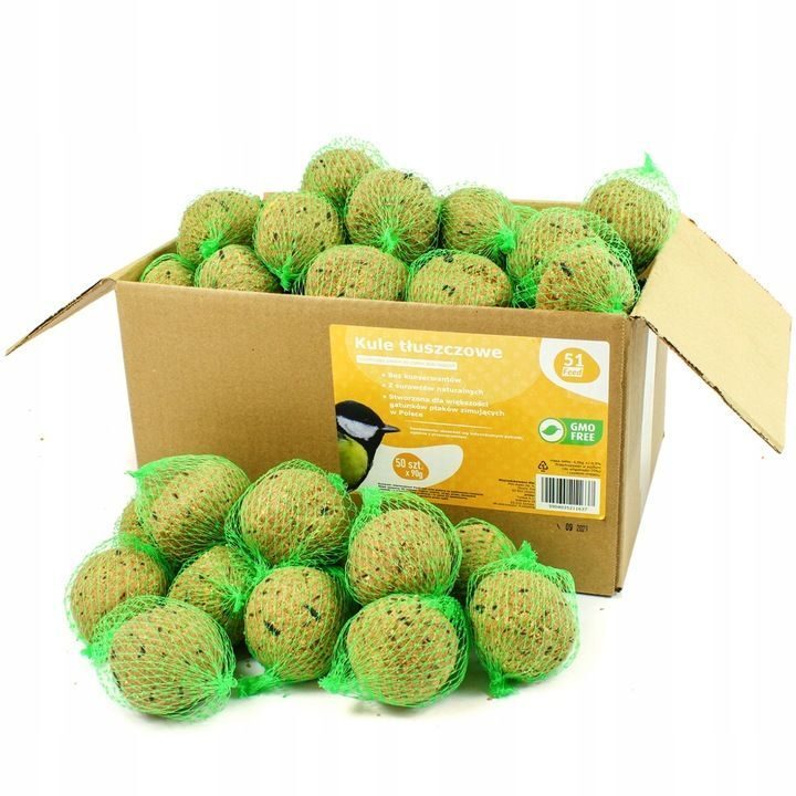 Vetbollen, zonnebloemvoer voor wilde vogels, 100 stuks mezenbollen