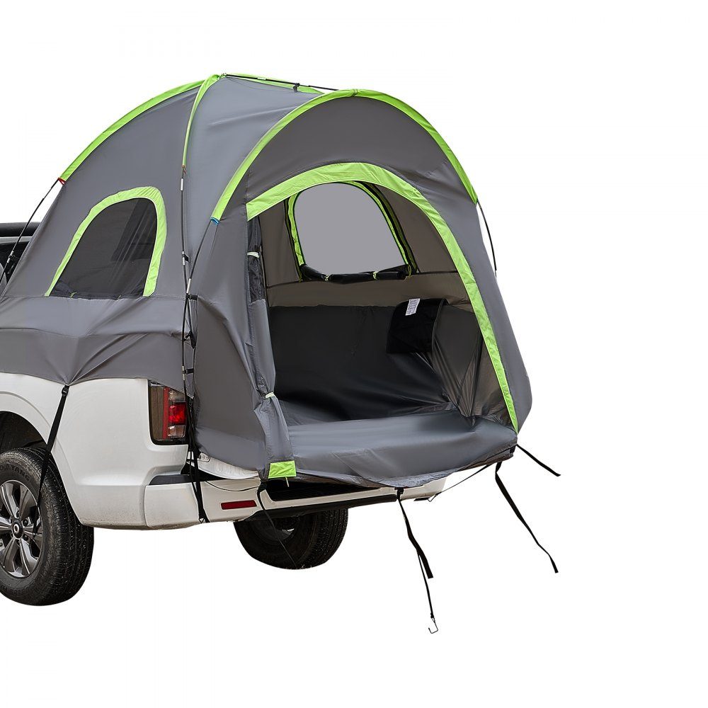 Truck Tent, Camping Tent, Pickup Tent for 1524-1585mm Truck Bed, Waterproof Truck Tent with Double Layer Windows and Storage Bag, Suitable for 2 to 3 People