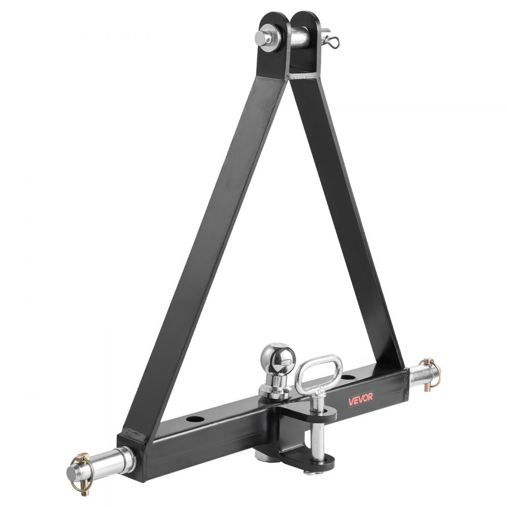 3 Point Tow Hitch with 1-7/8" Receiver 3 Point Mount 2721kg Tractor Tow Hitch Adapter Compatible with Kubota, Mahindra, John Deere, Massey Ferguson, 505x575x130mm – Part No. HT-22459