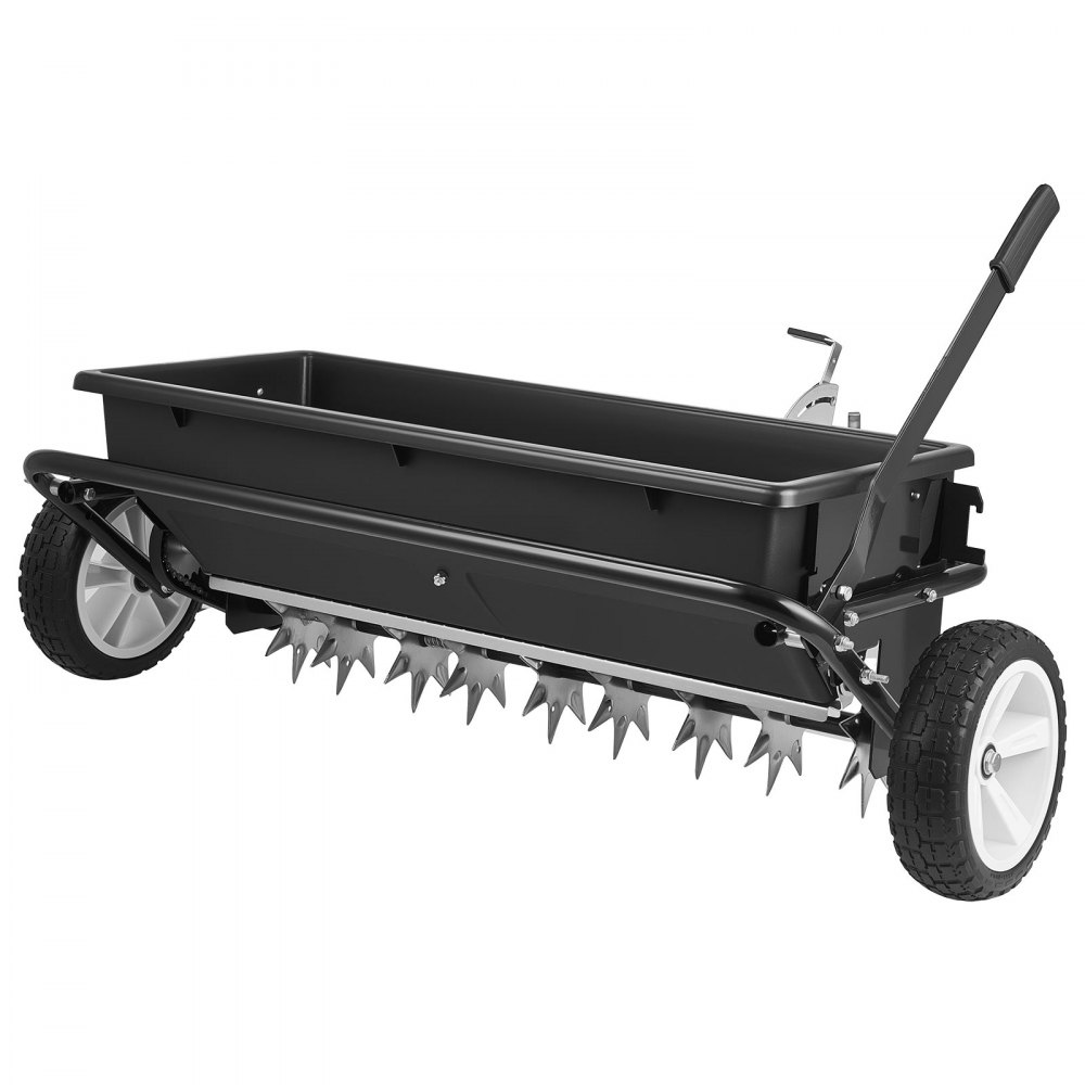 Aerator trawnikowy na przyczepie, szerokość rozrzutu 81 cm, rozsiewacz ze sprzęgłem uniwersalnym, siewnik ogrodowy i aerator gleby o udźwigu 45 kg i kołach 10 cali, wertykulator do pojazdów ATV i UTV Aerator trawnikowy na przyczepie, szerokość rozrzutu 81 cm, rozsiewacz ze sprzęgłem uniwersalnym, siewnik ogrodowy i aerator gleby o udźwigu 45 kg i kołach 10 cali, wertykulator do pojazdów ATV i UTV