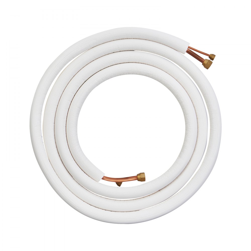 4876,8 mm Mini-Split-Line-Kit, 6,4 und 12,7 mm Außendurchmesser, Kupferrohre und dreischichtige Isolierung, für Klimaanlagen oder Wärmepumpenausrüstung und HVAC mit umfangreichem Zubehör 4876,8 mm Mini-Split-Line-Kit, 6,4 und 12,7 mm Außendurchmesser, Kupferrohre und dreischichtige Isolierung, für Klimaanlagen oder Wärmepumpenausrüstung und HVAC mit umfangreichem Zubehör