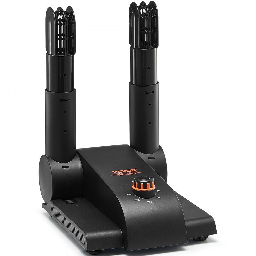 180° folding 2-tube shoe dryer, boot dryer, black & orange