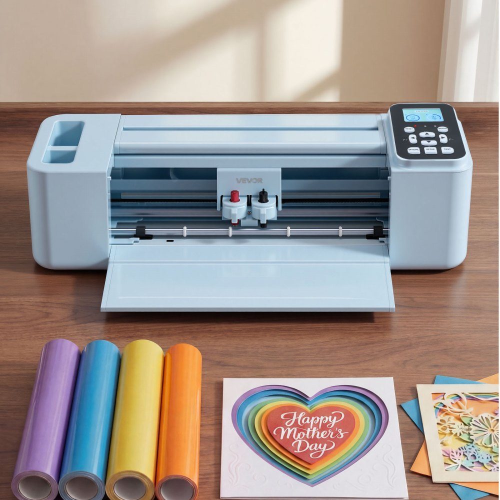 Vinyl-Schneidemaschine 30 cm, Schneideplotter/Plottermaschine mit Tastensteuerung & Touchscreen, kompatibel mit Mac/Windows/Android/iOS, Vinylschneider für Bastelarbeiten, Karten & Wohnaccessoires