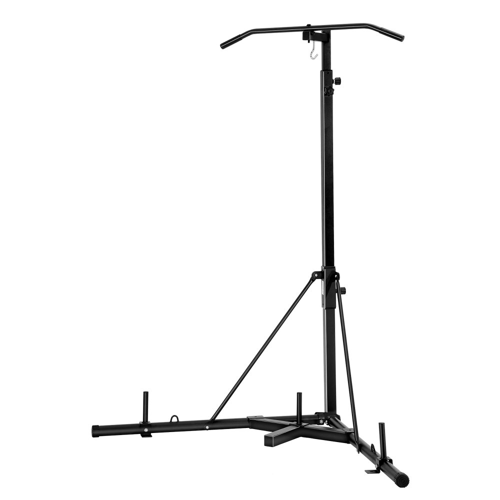 2-in-1 bokszakstandaard trainingsapparaat zandzakframe van staal, in hoogte verstelbare bokszakhouder met optrekstang (draagvermogen 65 kg), vrijstaande fitnessapparatuur voor in de sportschool zwart 2-in-1 bokszakstandaard trainingsapparaat zandzakframe van staal, in hoogte verstelbare bokszakhouder met optrekstang (draagvermogen 65 kg), vrijstaande fitnessapparatuur voor in de sportschool zwart