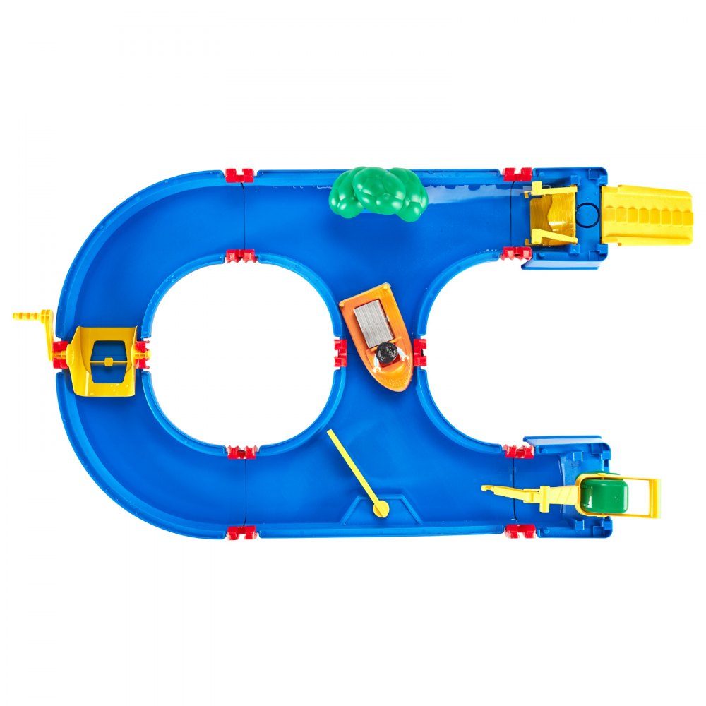 Wassertisch, Wasserspiel-Wasserweg für Kinder, Sommer-Wasserpark-Spielset im Freien mit 39-teiligem Zubehör für Garten, Rasen, Strand, Spieltisch für Jungen und Mädchen ab 3 Jahren