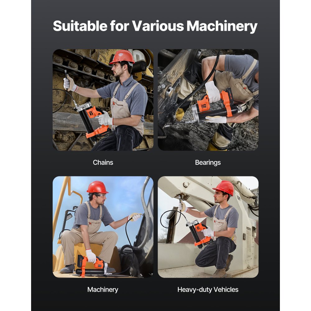 Cordless grease gun, 55 MPa, one-hand grease gun with LED & 90 cm hose, 20 V battery operation & trigger, compatible with 18 V Makita batteries, for lubricating vehicles or machines (tool only) Cordless grease gun, 55 MPa, one-hand grease gun with LED & 90 cm hose, 20 V battery operation & trigger, compatible with 18 V Makita batteries, for lubricating vehicles or machines (tool only)