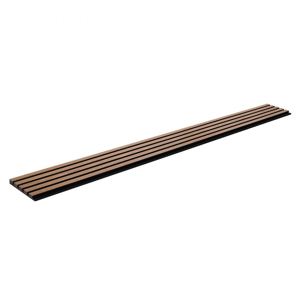Akustikplatten, 2400 x 200 mm, MDF-Akzentholz-Wandpaneele für moderne Innenwände, Kunstholz-Wandpaneele für stilvolle Dekoration und Geräuschreduzierung, Walnuss, 4er-Set
