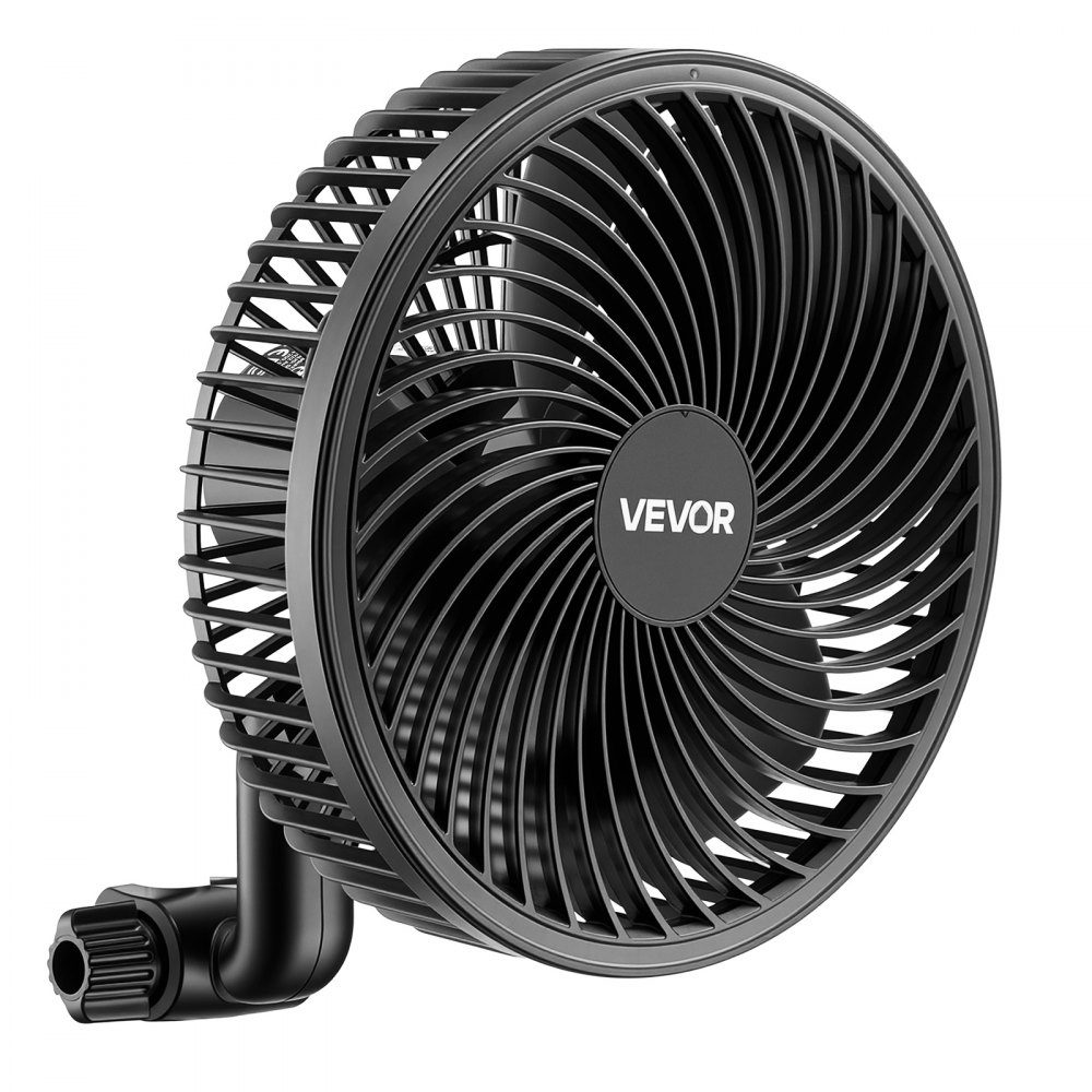 Grow-Lüfter mit Clip-Oszillation, 10-W-Clip-Lüfter mit Typ-C-Anschluss, 9 Geschwindigkeitsstufen & Zirkulationsmodus, Zirkulationsventilator für Zirkulation & Kühlung in Growbox, Growzelt, 2er-Set