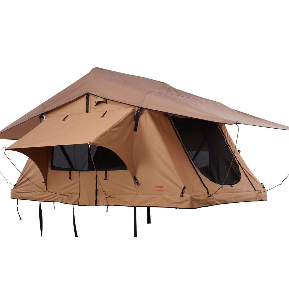 Namiot dachowy Namiot samochodowy z twardą skorupą Camping dla 2-3 osób, składany namiot dachowy z twardą skorupą i regulowanym materacem z drabinką teleskopową, wodoodporna ochrona UV dla Jeepa SUV Van Pickup