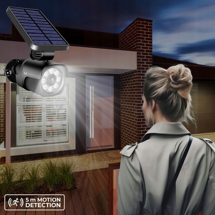 Attrappe Überwachungskamera mit Solar-LED-Licht – Sicherheit für Ihren Außenbereich