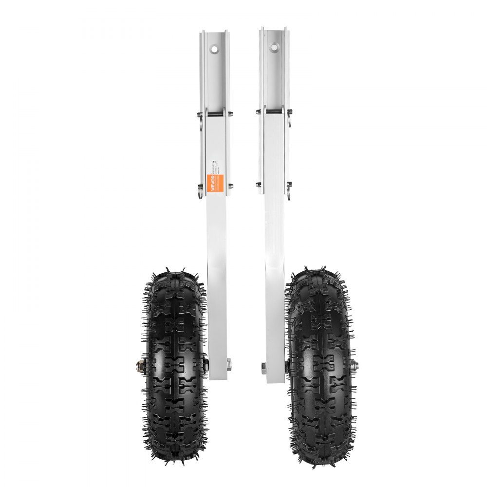 Boat Slip Wheels (500lb Load Capacity), 304.8mm Aluminum Alloy Tail Wheel with Inflatable Rubber Tires, Folding Slip Wheels with 4 Quick Release Pins for 4m Inflatable Fishing Boats