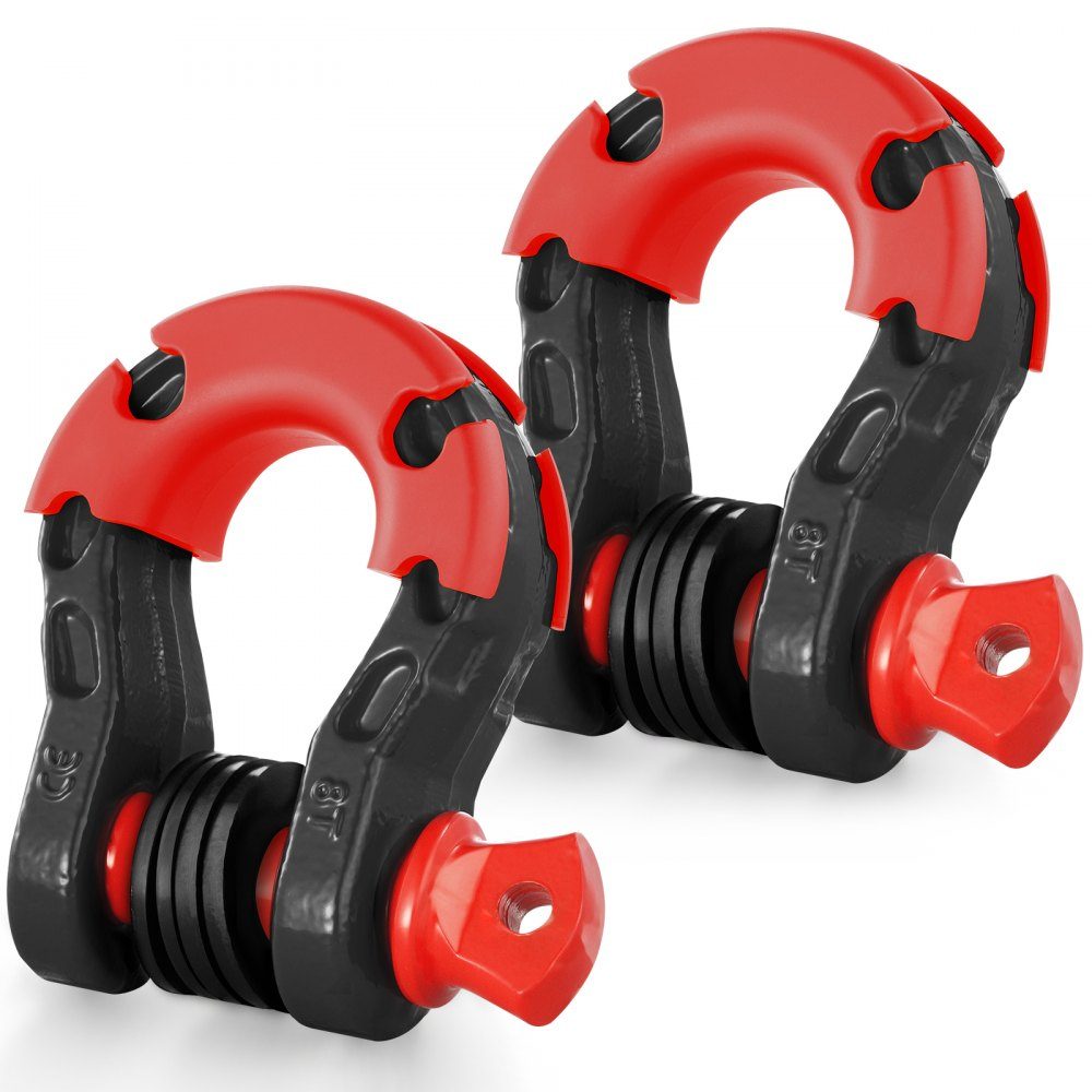 2 Stück 3/4 Zoll D-Ring-Schäkel mit 7/8 Zoll Schraubstift, Bruchfestigkeit 30.000 kg