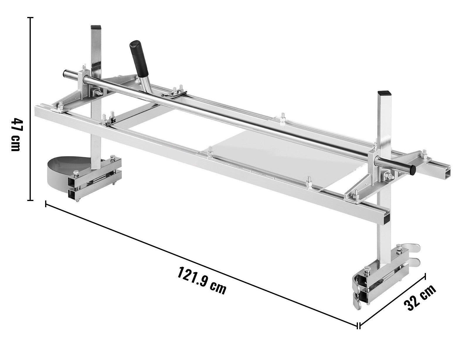 Professionele mobiele zagerij kettingzaag kettingzaag 121 cm aluminium staalzagerij 48 inch kettingzaagaccessoires voor huiseigenaren, houtbewerkers en timmerlieden