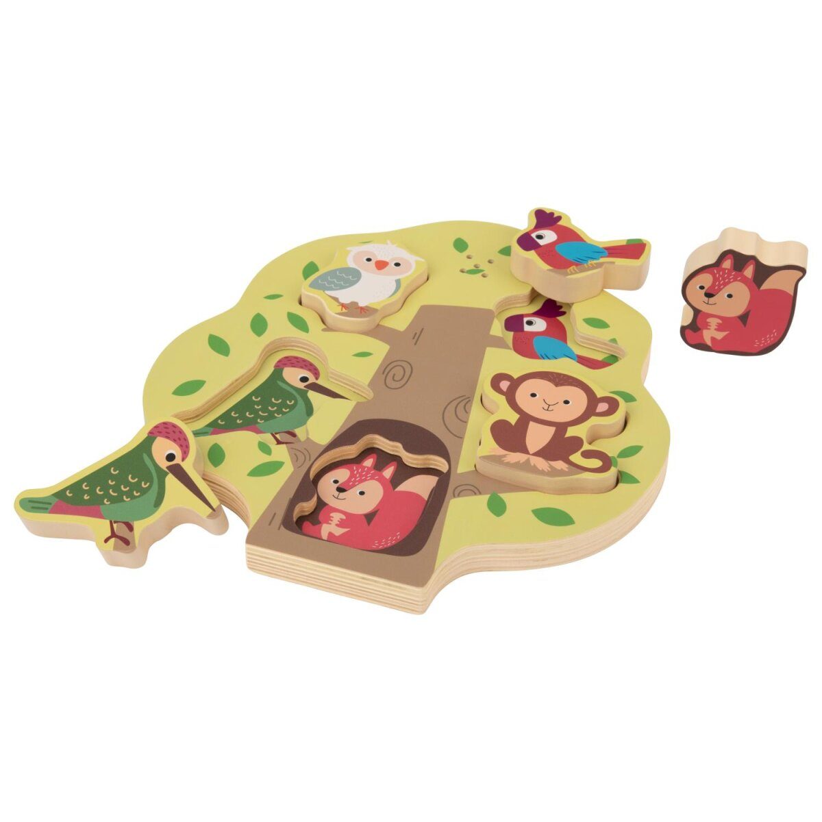 LUPILU® wooden puzzle, 6 pieces (tree)
