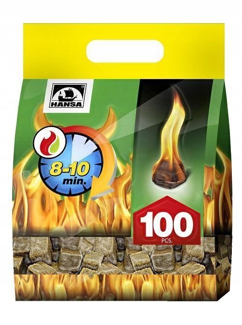 Briquets pour barbecue HANSA® – grand paquet de 200 pour un allumage simple et rapide ! Cheminée pour four à grill