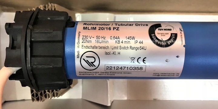 TUBE MOTEUR RADEMACHER ROLLOTUBE M-LINE 26602055
