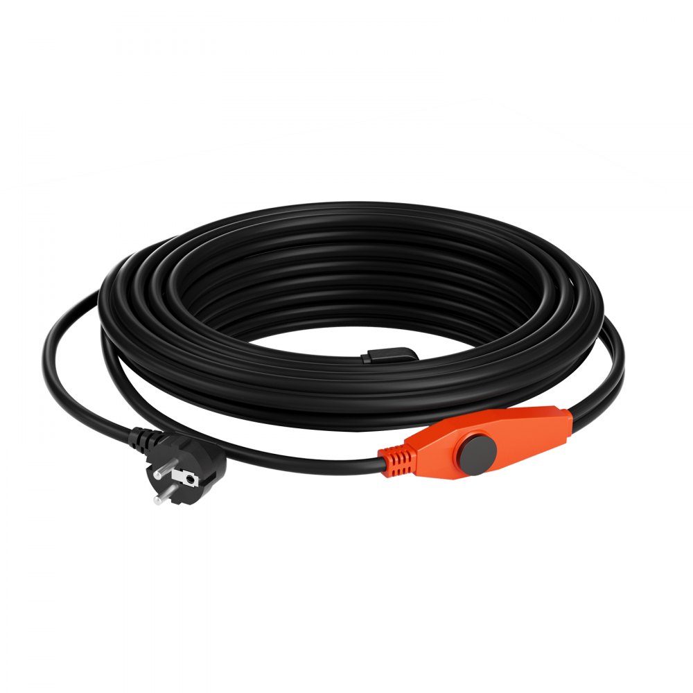 Frost Protection Heating Cable 4m 23W/m Pipe Heating Cable with Built-in Thermostat Pipe Heating Cable to Protect PVC Hoses, Metal & Plastic Pipes from Freezing
