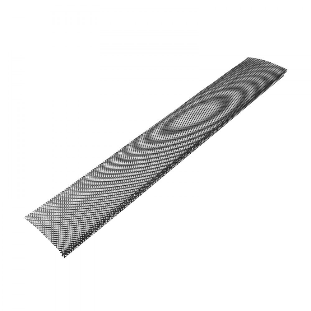 40 stuks gootbeschermers 152,4 mm, bladbeschermingsnet van gepoedercoat staal, gootbladbeschermers op maat te knippen met een totale lengte van 36,58 m, bladbeschermers met gaten van 6 mm voor huizen, carports, zwart