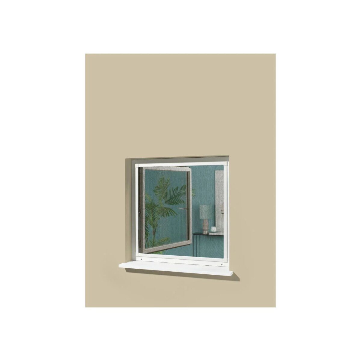 LIVARNO® Aluminium-Insektenschutzfenster, 100 x 120 cm (weiß)