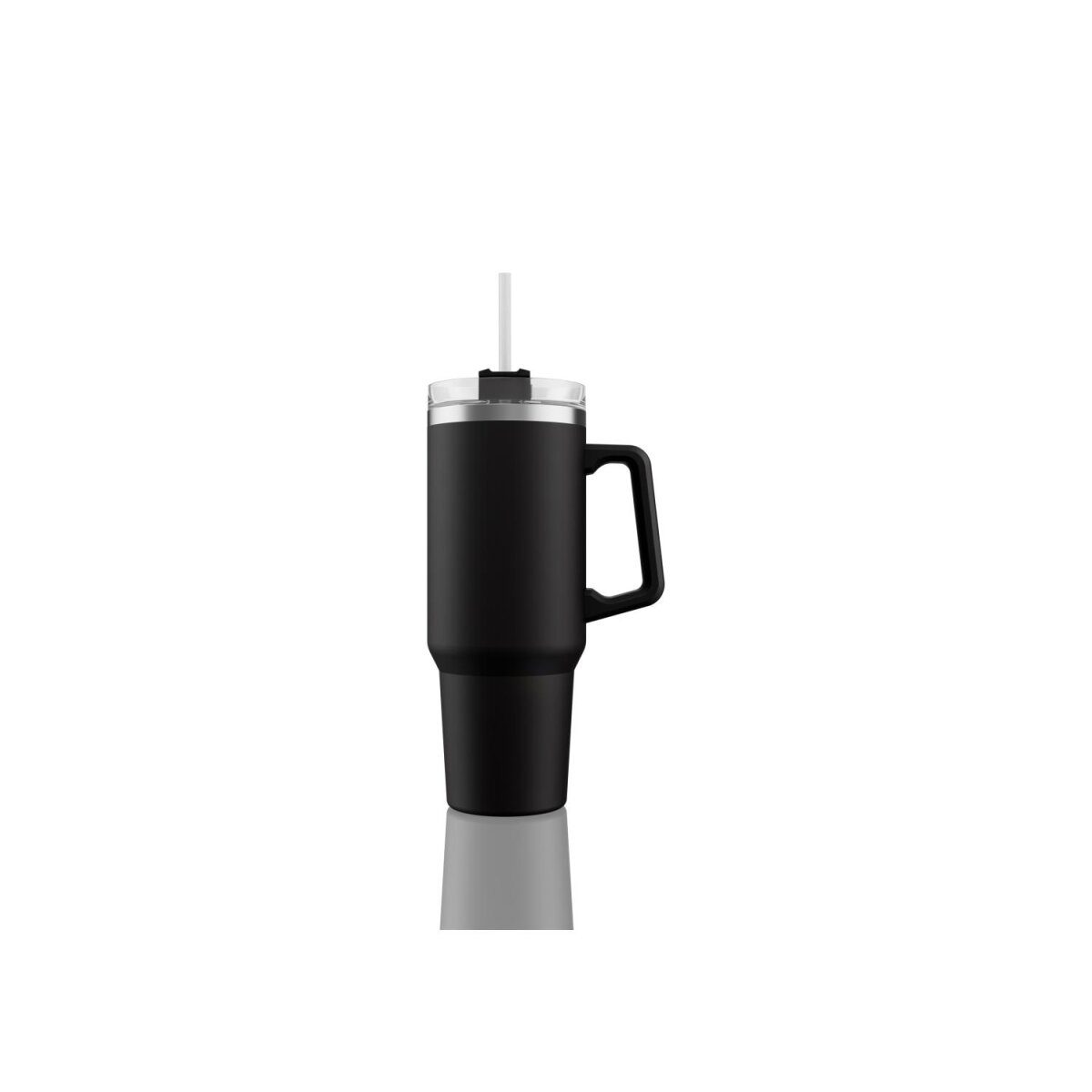 LIVARNO HOME Mug à double paroi en acier inoxydable avec anse (noir)