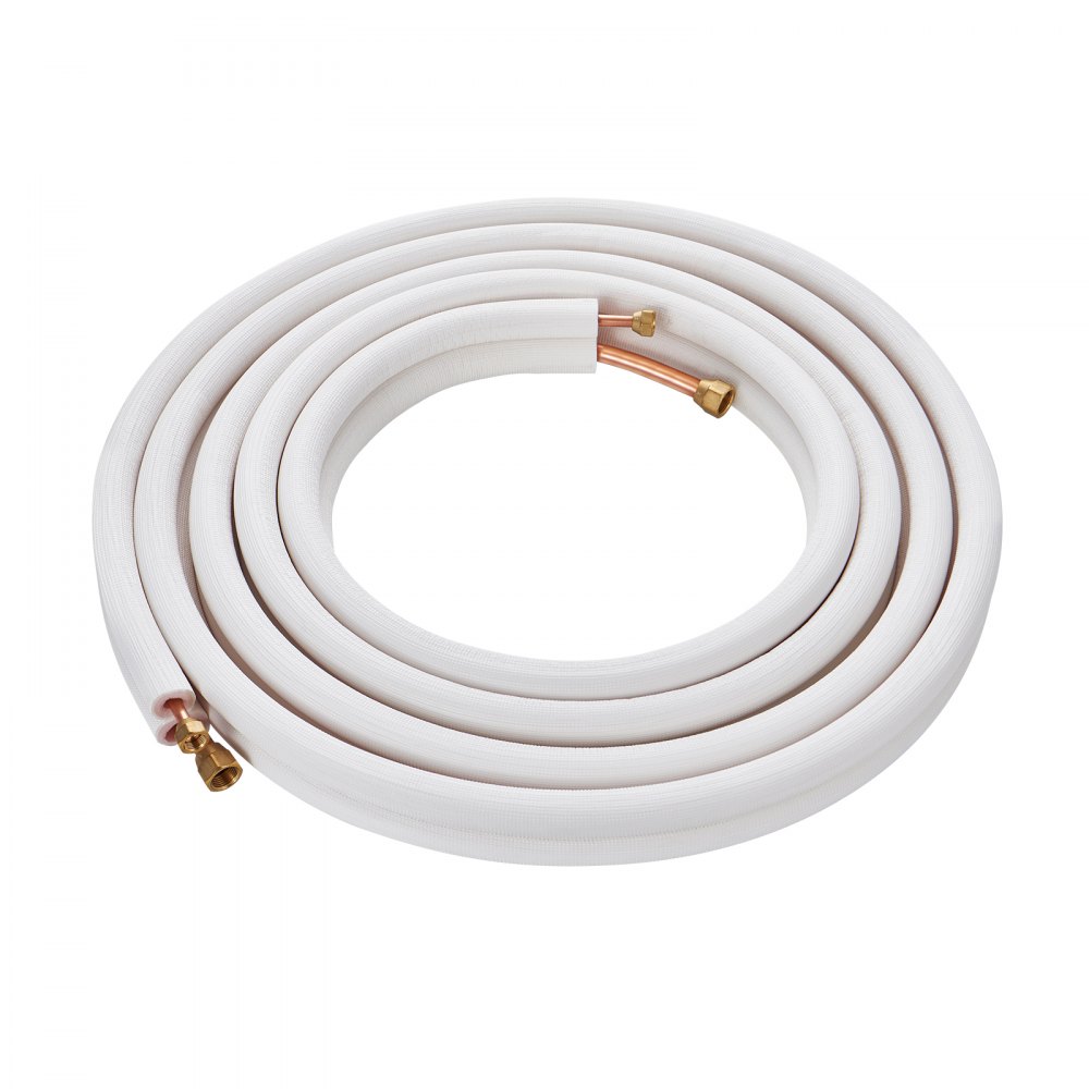 25FT Mini-Split-Line-Kit, 3/8" und 5/8" AD Kupferrohre mit dreischichtiger Isolierung, für Mini-Split-Klimaanlagen, Kälte- oder Wärmepumpengeräte und HVAC mit Wrap St 25FT Mini-Split-Line-Kit, 3/8" und 5/8" AD Kupferrohre mit dreischichtiger Isolierung, für Mini-Split-Klimaanlagen, Kälte- oder Wärmepumpengeräte und HVAC mit Wrap St