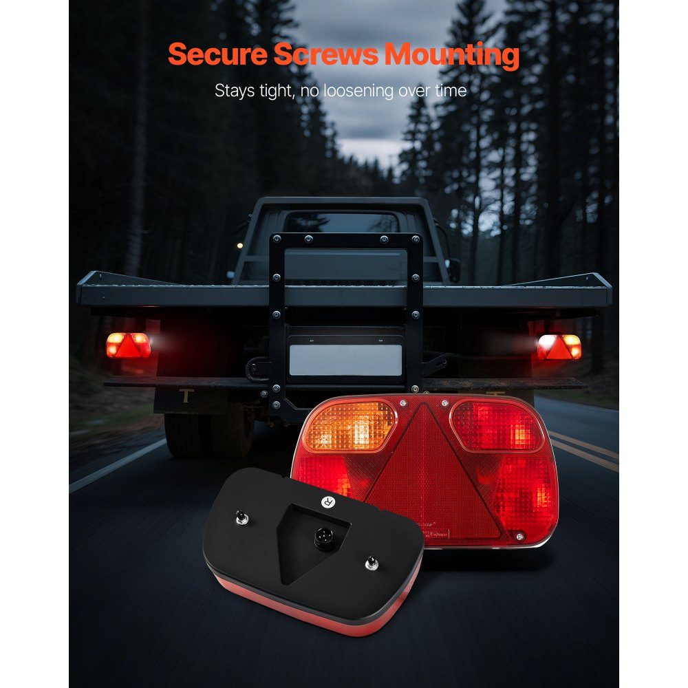 Anhängerbeleuchtung Anhängerbeleuchtung 2 Stück mit 6 Modi (Bremslicht/Blinker/Rücklicht/Kennzeichen/Rückfahrlicht/Nebelscheinwerfer), Anhängerbeleuchtung Set mit Kabelbaum für LKW