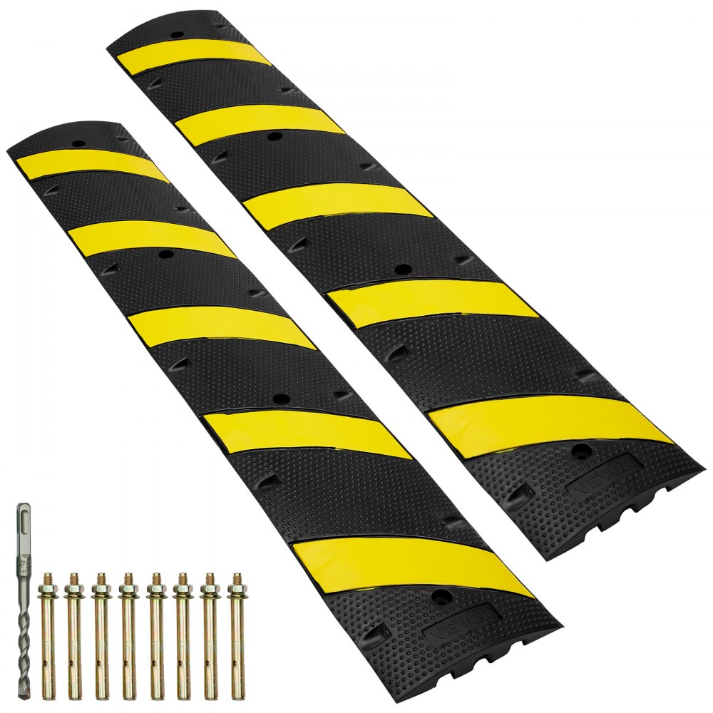 Set van 2 stuks 2-kanaals kabelbeschermingshelling, kabelbrug, rubberen slangbrug, 183 x 30 x 4,5 cm, overloopbeveiliging, 10.000 kg (per as), draagvermogen, kabelhelling, antislip ontwerp, ideaal voor parkeerplaatsen Set van 2 stuks 2-kanaals kabelbeschermingshelling, kabelbrug, rubberen slangbrug, 183 x 30 x 4,5 cm, overloopbeveiliging, 10.000 kg (per as), draagvermogen, kabelhelling, antislip ontwerp, ideaal voor parkeerplaatsen