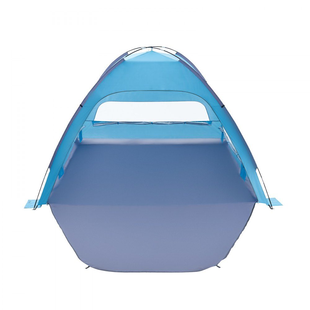 Strandtent Zonnescherm voor 8 personen, UPF 50+ bescherming, draagbare strandtent met draagtas en grondankers, lichtgewicht strandparaplu voor kamperen, vissen, picknicken, zonnetent