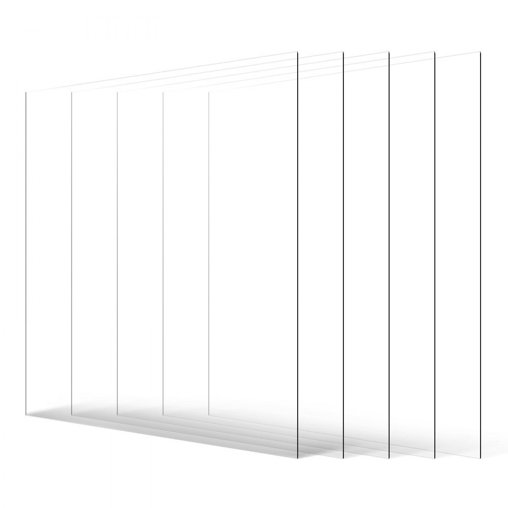 PET/Plexiglasplatten, Set mit 5 Kunststoffplatten, 610 x 914 mm, 1 mm dick, transparente, flexible Kunststoffplatten zum Basteln, Ersatzglas für Bilderrahmen, DIY-Display-Projekt, einfach zu schneiden