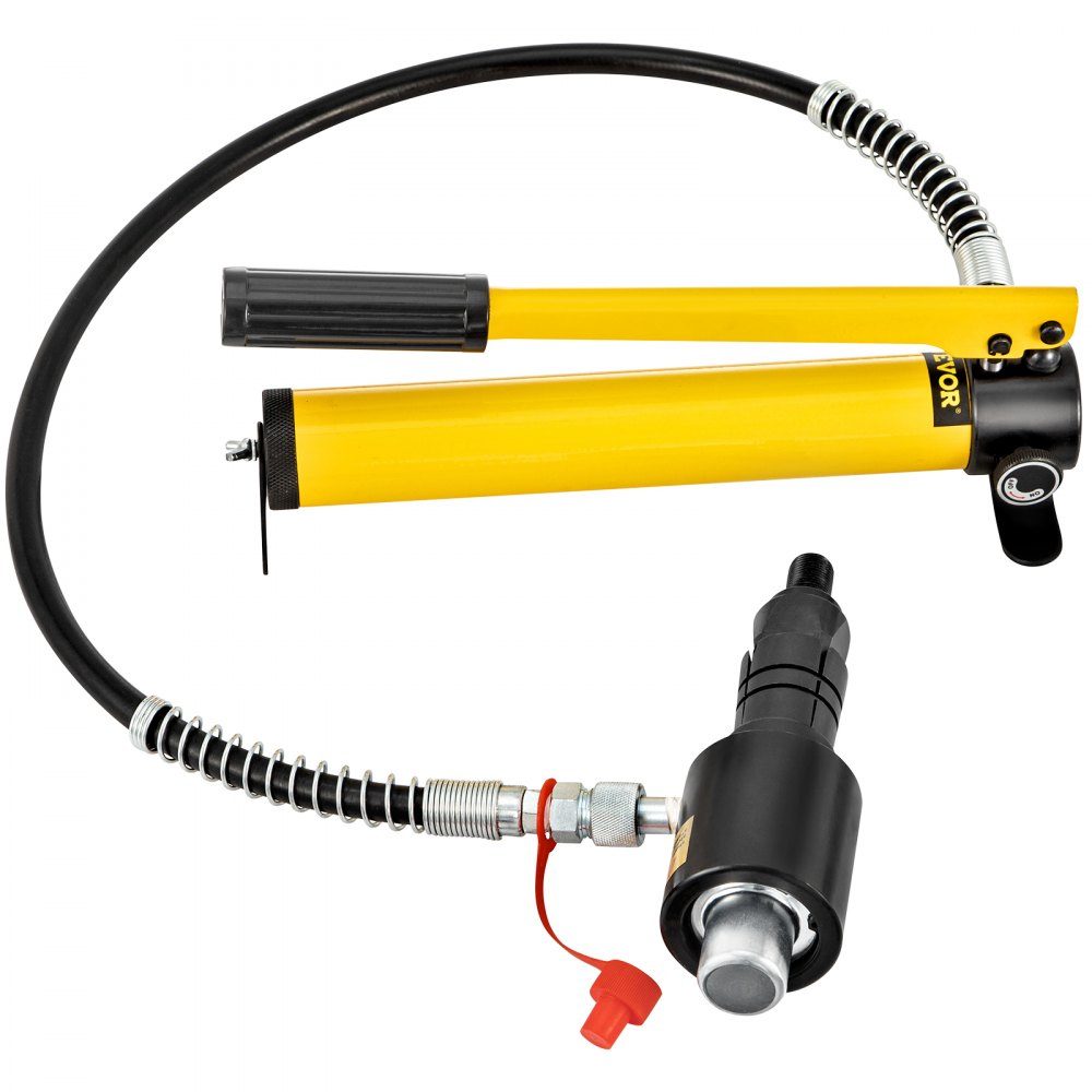 Hydraulischer Auspuffrohr-Expander, Größe 1,6 Zoll bis 4,25 Zoll, 10T, manueller hydraulischer Rohr-Expander mit 4 Matrizen und 2 Aufbewahrungskoffern für Kupfer- und Aluminiumrohre in der Autoreparatur