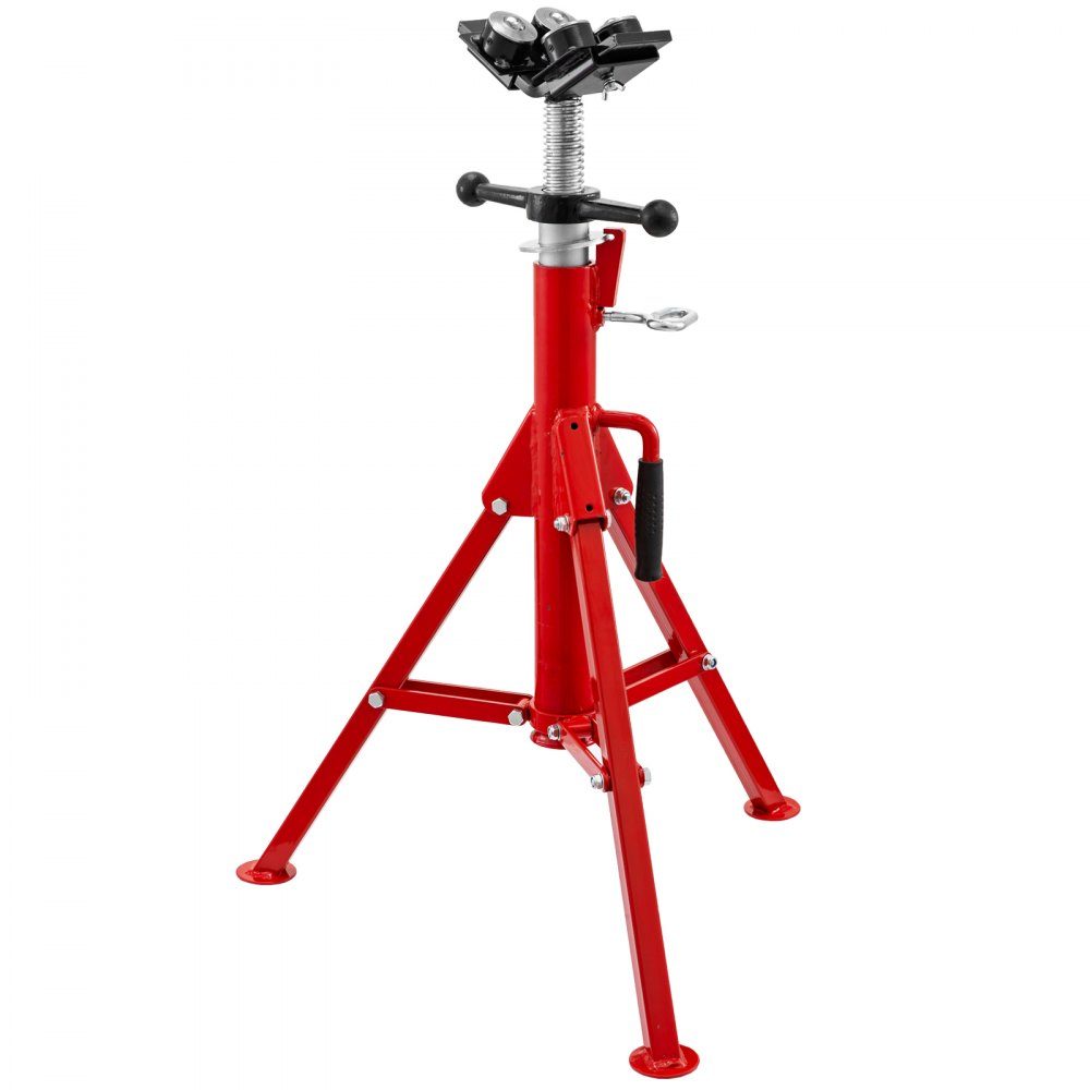 Pipe support with 4-ball transmission, V-head 1107A, foldable pipe stand, 680 kg load capacity, pipe rod height adjustable
