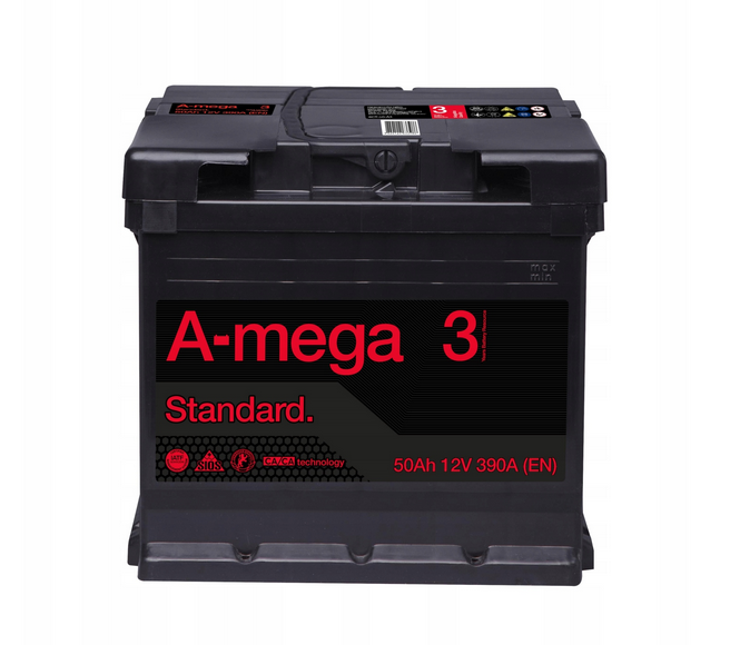 Amega Standard M3 12v 50ah 390a P+