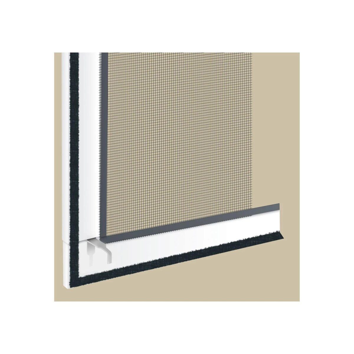 LIVARNO® Aluminium-Insektenschutzfenster, 100 x 120 cm (weiß)