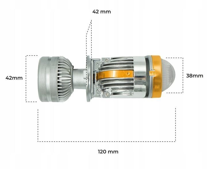 Bi-LED 6000K Mini H4 Dual Projektor Objektiv Scheinwerfer Regeneration Scheinwerfer Upgrade Conversion Set