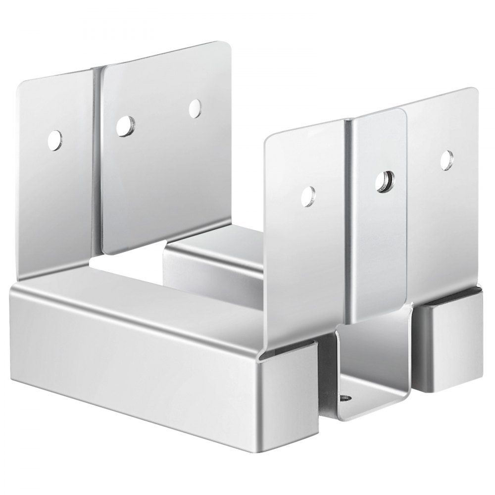 Supports de poteaux, 10 pièces, dimensions intérieures 89,6x90,5 mm pour poteaux 88,9x88,9 mm, ancrage de poteau en béton, pied de poteau en acier au carbone avec une hauteur d'espacement de 25,4 mm, pour pergolas et terrasses en béton