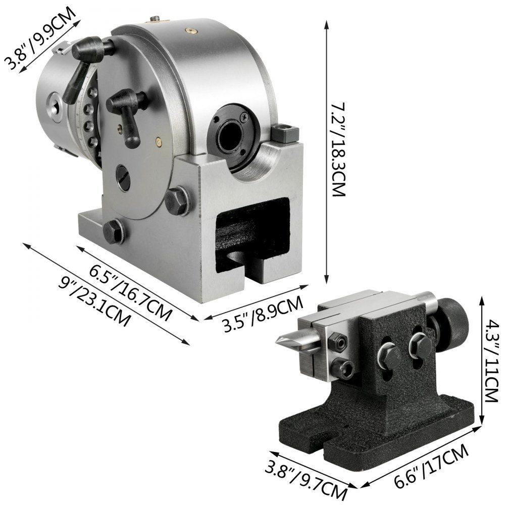 Teilkopf Rundtisch Teilkopf ø100mm horizontale vertikale Fräsmaschine Bs-0