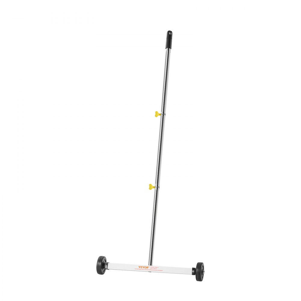 Balayeuse magnétique Balayeuse magnétique à roulettes 43 cm, capacité de charge 4,5 kg, balai magnétique avec manche réglable, pour ramasser clous et vis, nettoyage pour garages, projets de toiture Balayeuse magnétique Balayeuse magnétique à roulettes 43 cm, capacité de charge 4,5 kg, balai magnétique avec manche réglable, pour ramasser clous et vis, nettoyage pour garages, projets de toiture