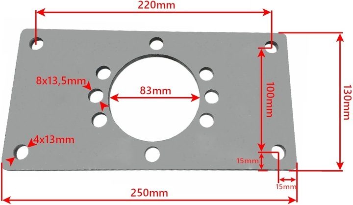 SUPPORT MOTEUR HYDRAULIQUE BMR SMR GROUPES 2-3 plaque de montage