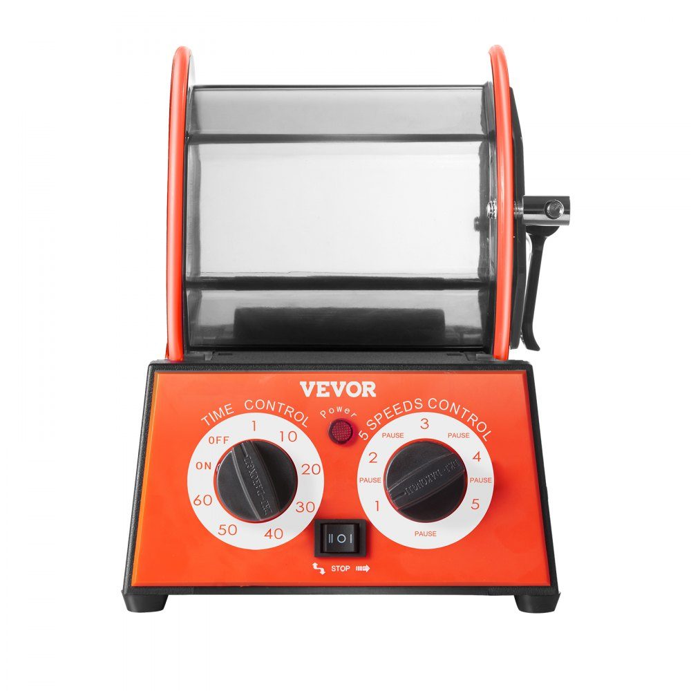 Tambour de polissage, machine de polissage de bijoux 5 kg, polisseuse de surface à tasse rotative 60 W, tasse rotative de polissage de bijoux, temps et vitesse réglables, broyeur à boulets pour or, argent, etc.