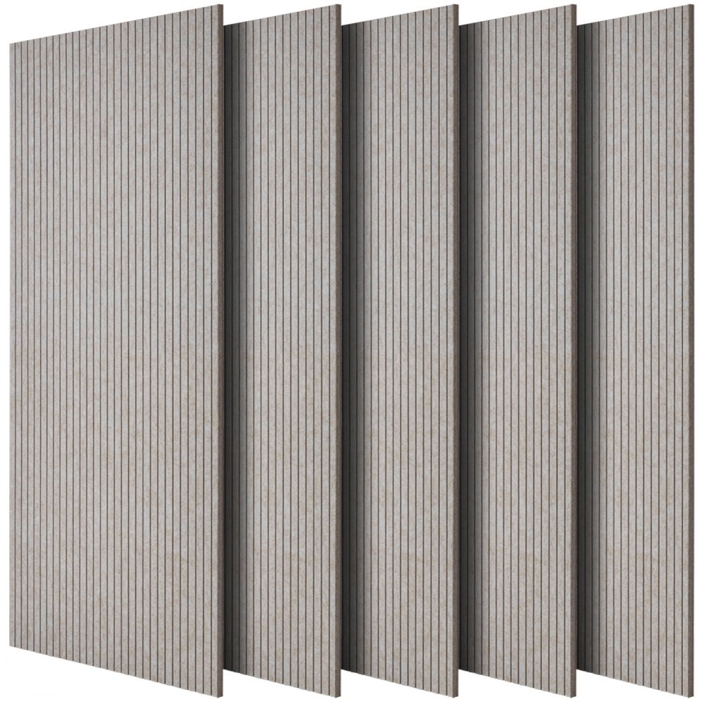Pack de 5 panneaux acoustiques avec ruban adhésif, panneaux en mousse insonorisée 1200x600x10 m, panneaux muraux acoustiques en fibre de polyester, pour maison, studio, bureau, théâtre, chameau