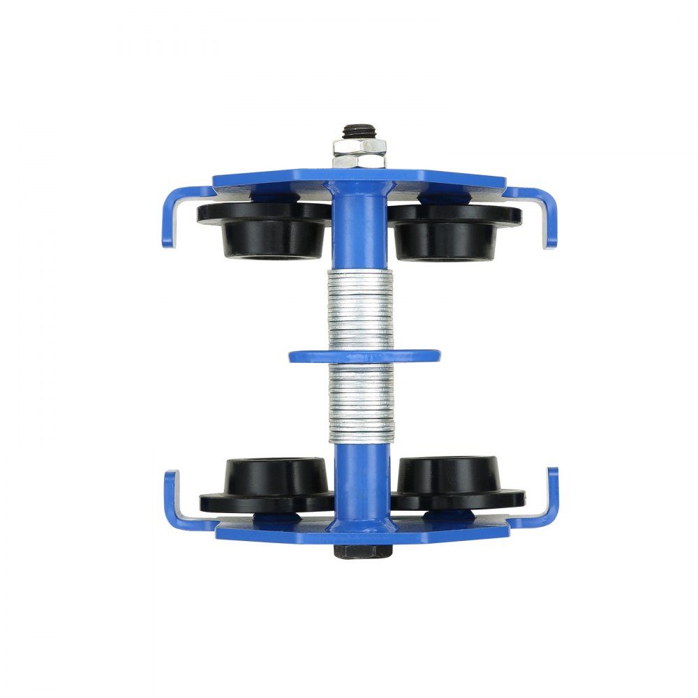 Trolley, draagvermogen 0,5 T, trolley met dubbele wielen, verstelbaar voor I-balk flensbreedte 63,5 tot 139,7 mm. Robuuste garagetakel van gelegeerd staal voor rechte, gebogen I-balken