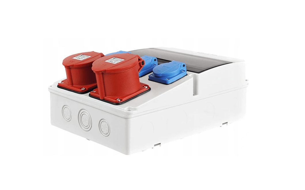 #SALE# Electrical wall distributor 3x SCHUKO 1x CEE 16A 1x CEE 32A construction power socket