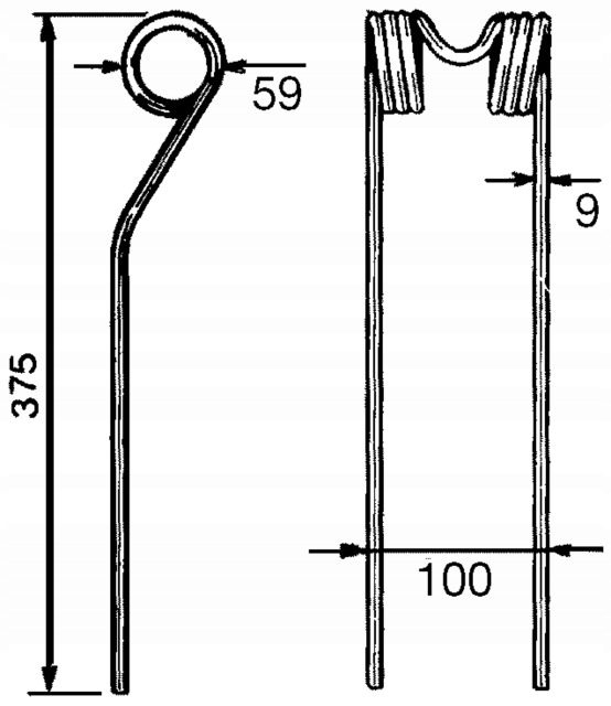 Pick-up tines DEUTZ-FAHR 030107 GW97 MOLLIFICIO