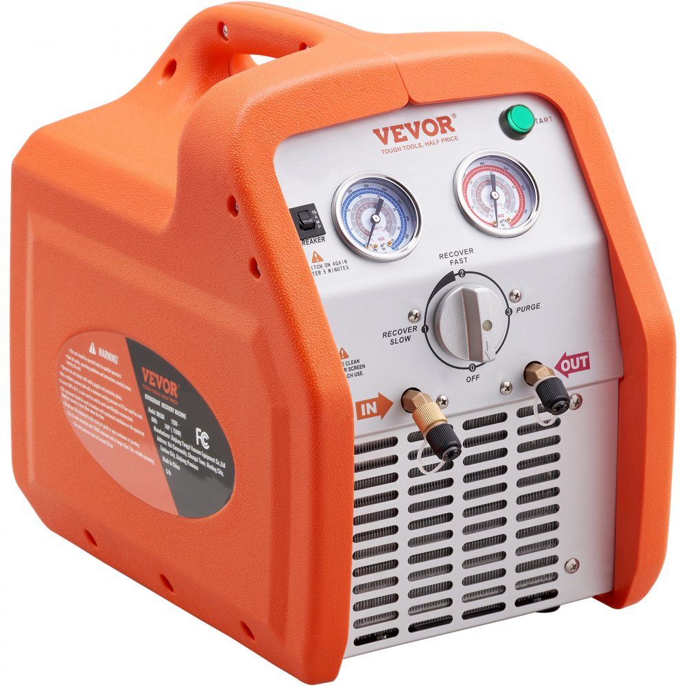 Two-cylinder refrigerant suction device refrigerant suction station 1 HP refrigerant suction device refrigerant recovery machine 220-240V 3.49kg/min