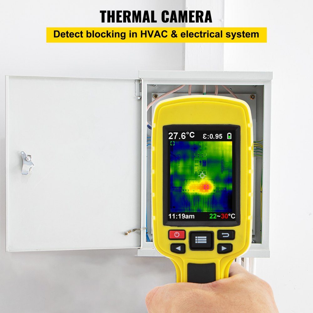 Infrarood warmtebeeldcamera 3600 pixels, IR warmtebeeldcamera USB thermografie warmtebeeldcamera Infraroodcamera met LCD-scherm, hittedetector temperatuurbeeldcamera -20°C~500°C temperatuurbereik