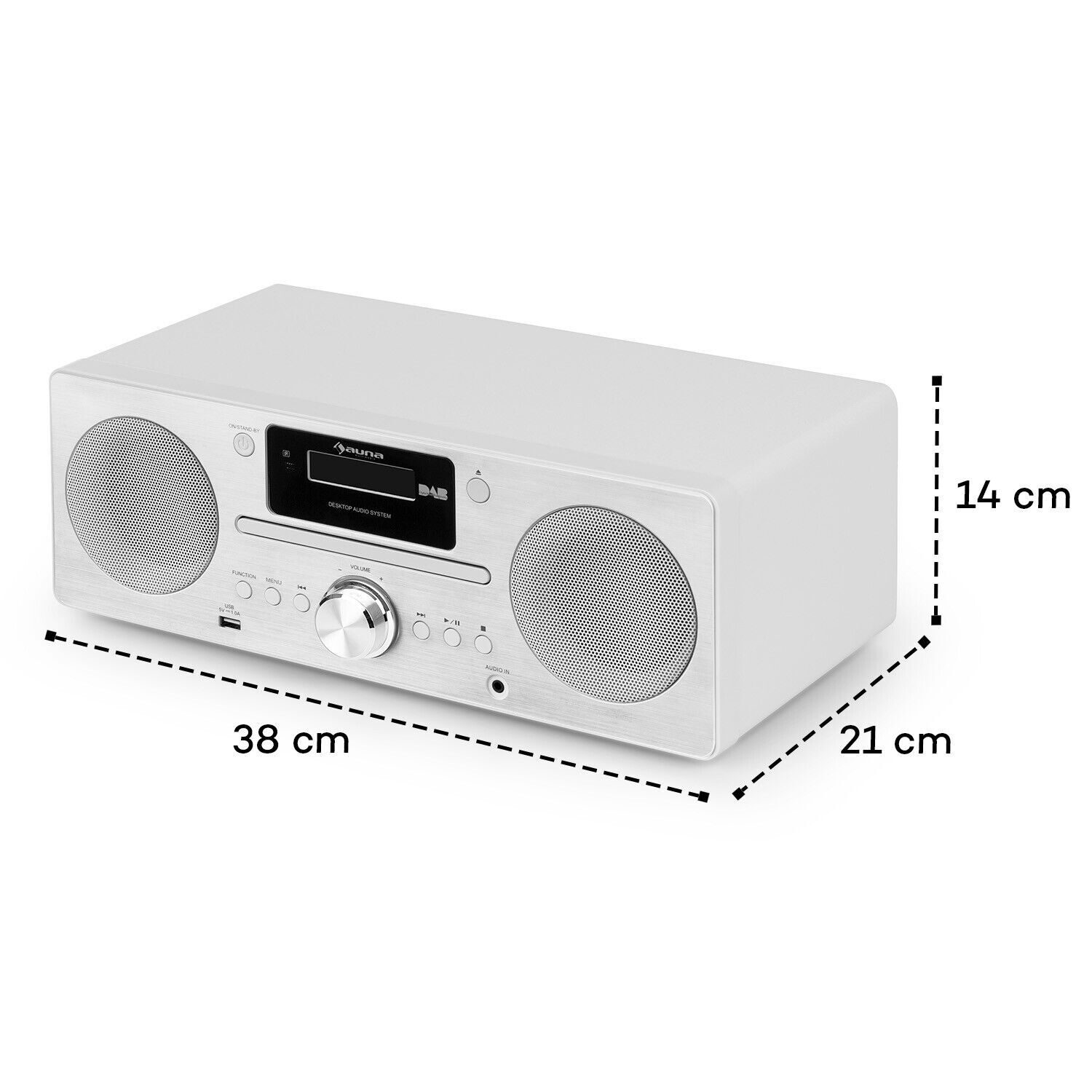 Radio DAB avec lecteur CD, chaîne micro stéréo, FM, écran LCD, Bluetooth, USB
