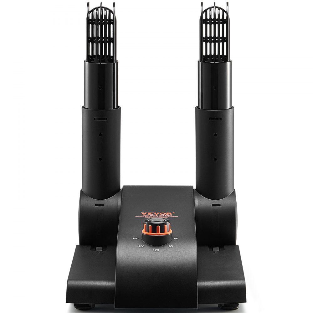 180° folding 2-tube shoe dryer, boot dryer, black & orange