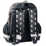 Small white kitty school backpack with cat
